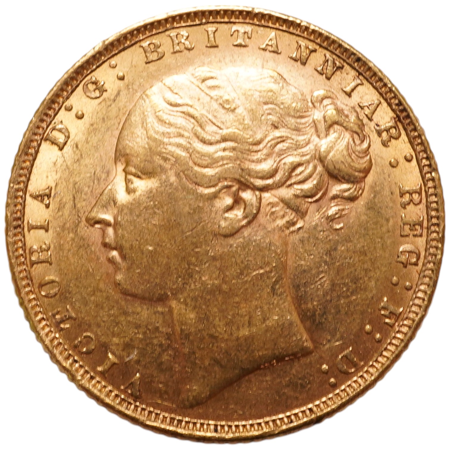 British gold coins, Victoria, gold sovereign 1872, VF or better